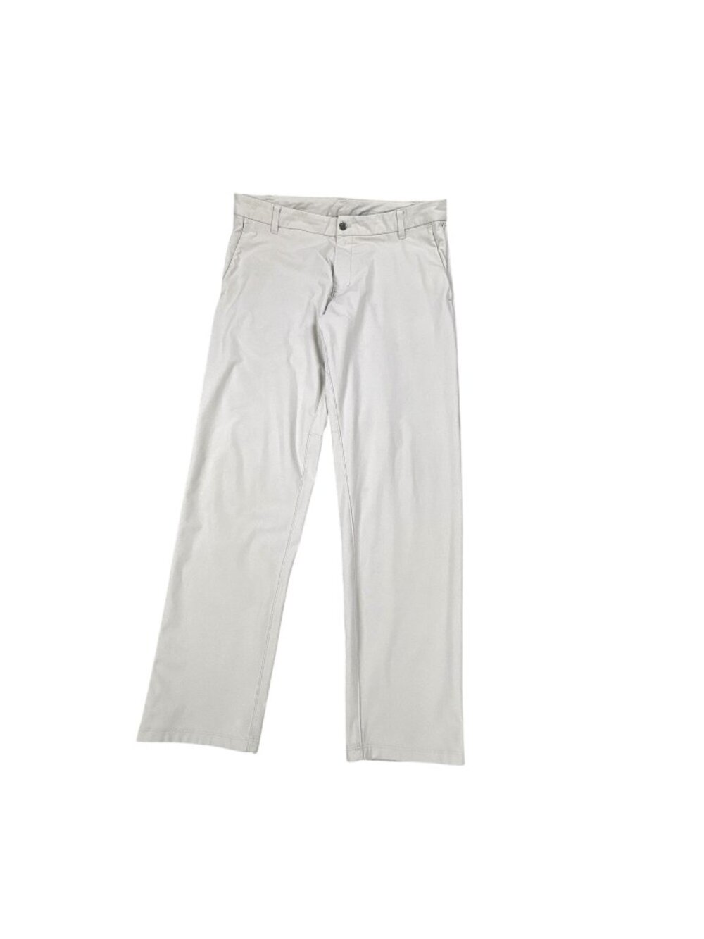 Lululemon Classic Warpstreme Tan Straight-Leg Pants Mens  36 Waist Flat Front